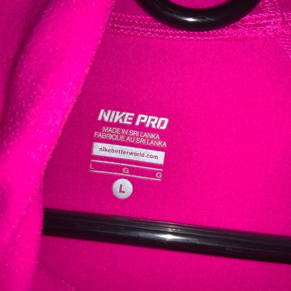 Nike Pro Dri-fit hoodie Sz L long sleeve pullover drawstring hood - Picture 6 of 10